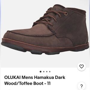 OluKai Men's Chukka Boots in Dark Brown 8M Loafers Hiking